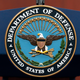 The seal of the Department of Defense is seen on a podium ahead of a media briefing at the Pentagon, Tuesday, Sept. 27, 2022, in Washington.